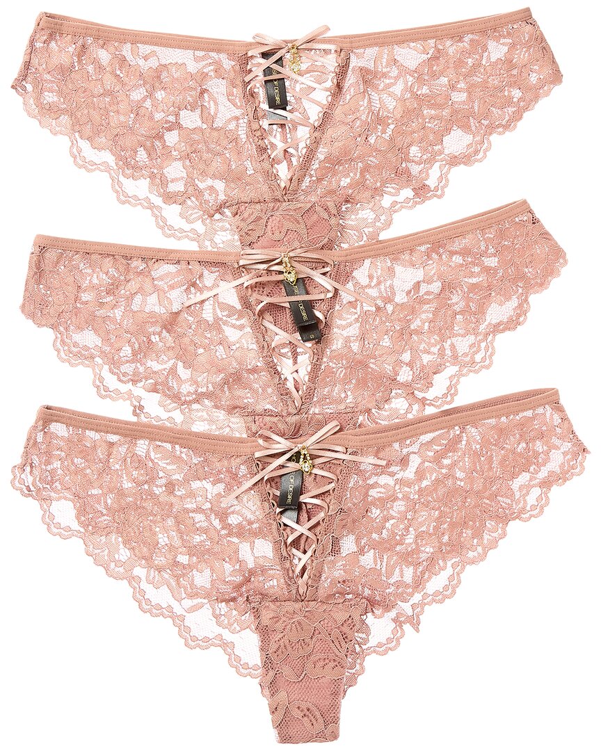 

Трусики-танга House of Desire Bella со шнуровкой спереди, 3 шт. House Of Desire, коричневый