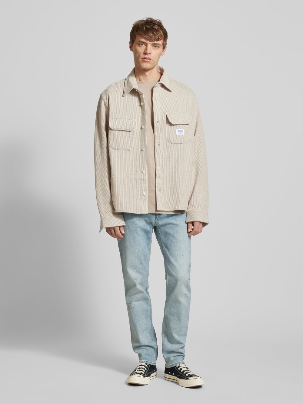 

Джинсы облегающего кроя с 5 карманами, модель «Ash» Hugo Blue, светло-голубой