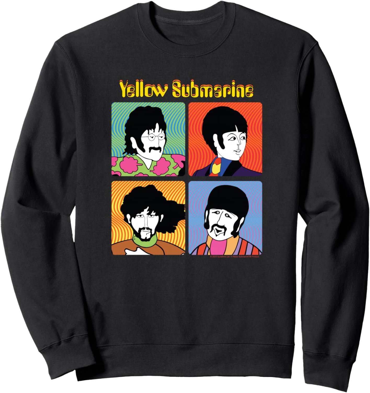 

Толстовка The Beatles Yellow Submarine Trippy Times, черный