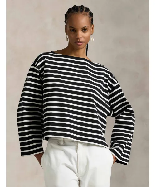 

Блуза в морском стиле Oversize fit Polo Ralph Lauren, черный