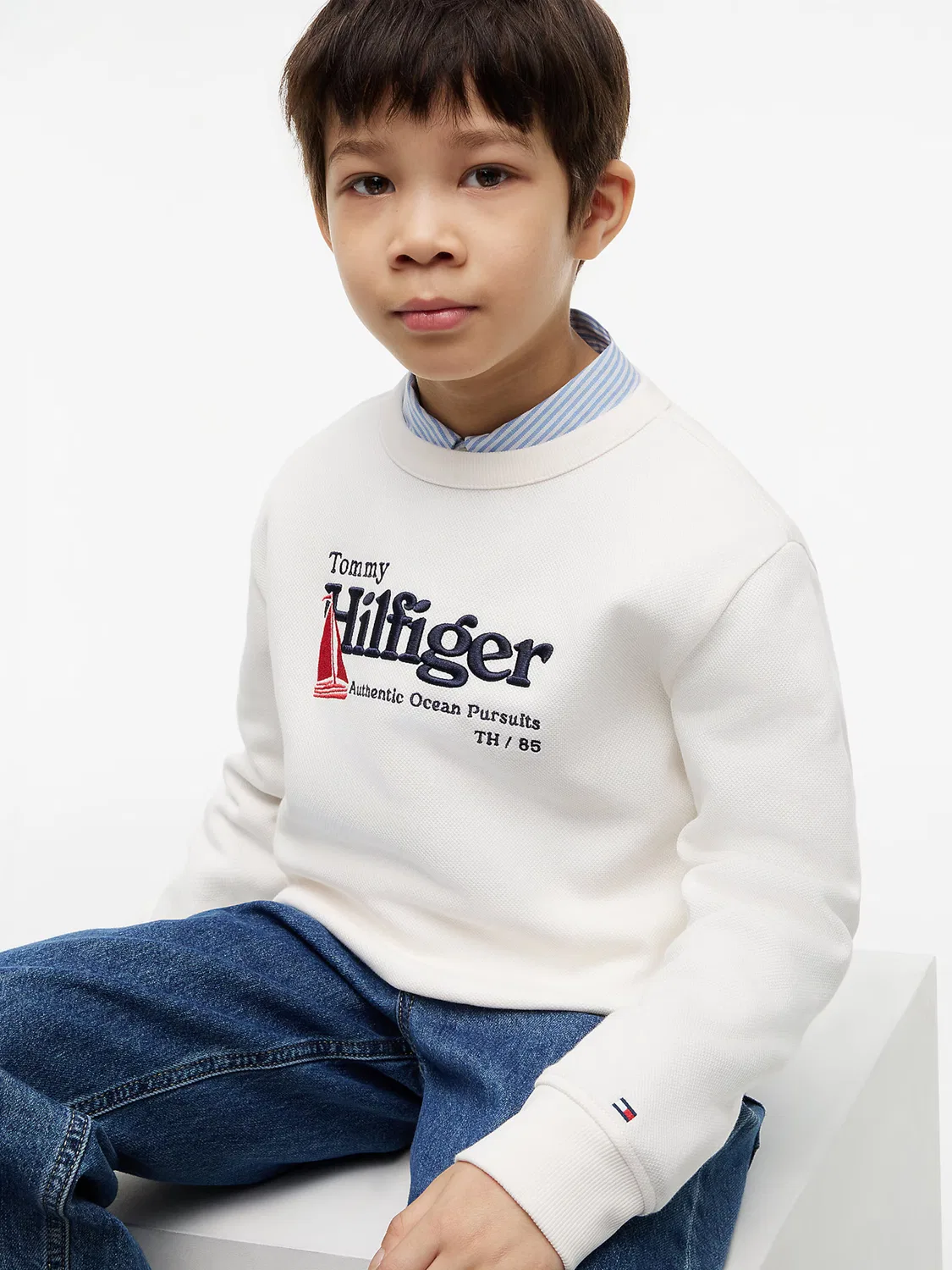 Толстовка Tommy Hilfiger, Off White — фото 4