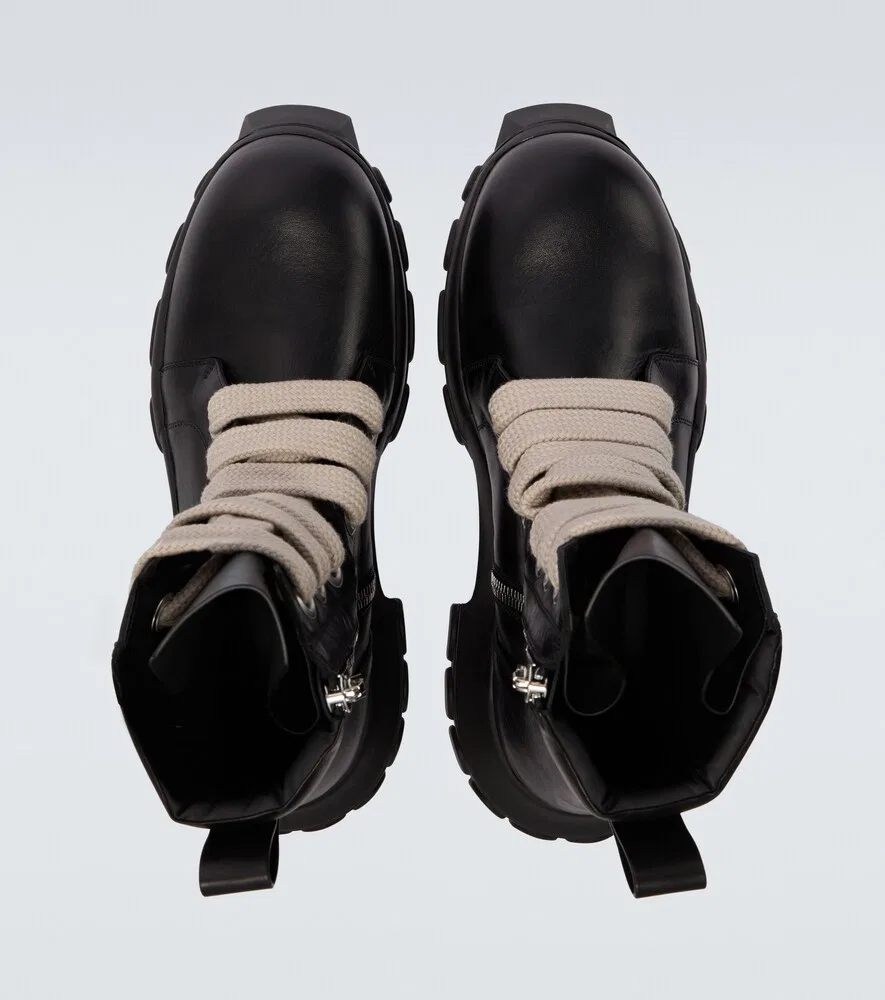 Армейские кожаные боевые ботинки Jumbolace Rick Owens, черный — фото 4