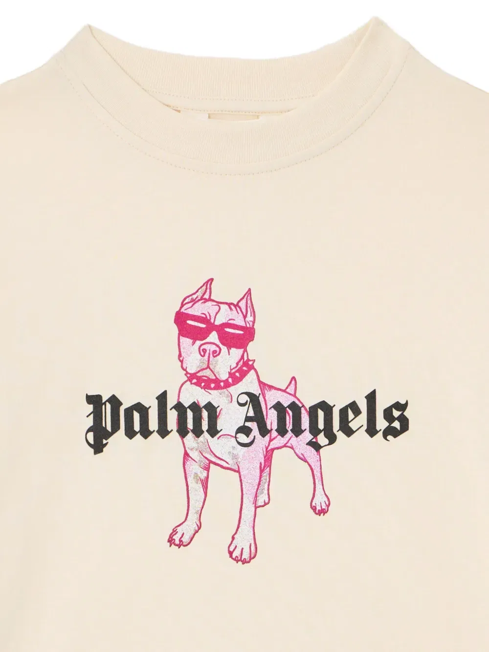 Футболка с изображением пальмовой собаки Palm Angels Kids, нейтральный — фото 3