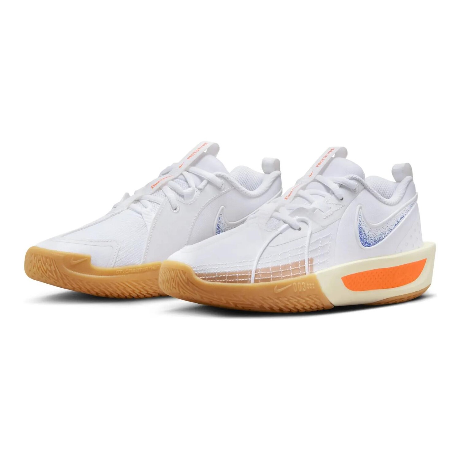 Баскетбольные кроссовки Air Zoom GT Cut 3 для детей GS Low-top, белые/гоночные синие/цвет кокосового молока/резина желтого цвета Nike, белый/желтый — фото 3