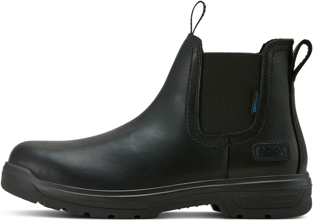Мужские водонепроницаемые рабочие ботинки Ariat Turbo Chelsea, черный — фото 2