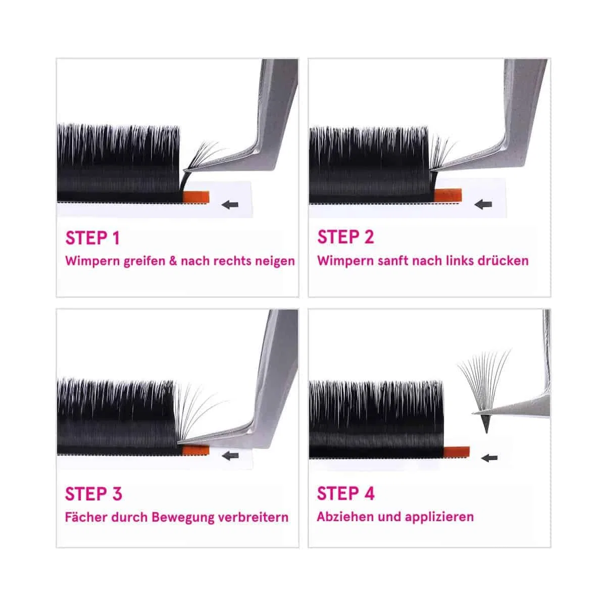 Накладные ресницы для наращивания «Wonder Fan Lashes» от AURA Monaco Beamlight Lashes — фото 4