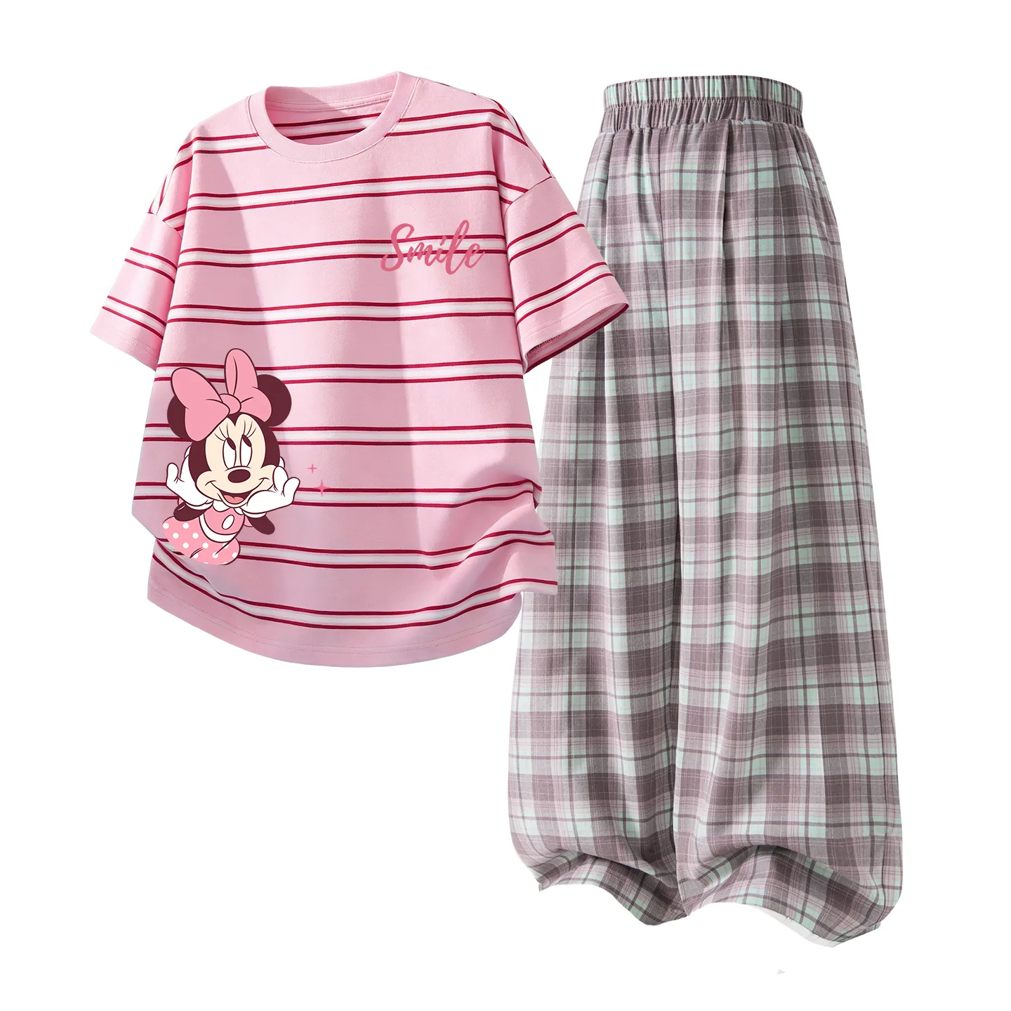 Casual Sportswear 2 Piece Set Kids' Disney, di's call smile k розовый коричневый+pure розовый