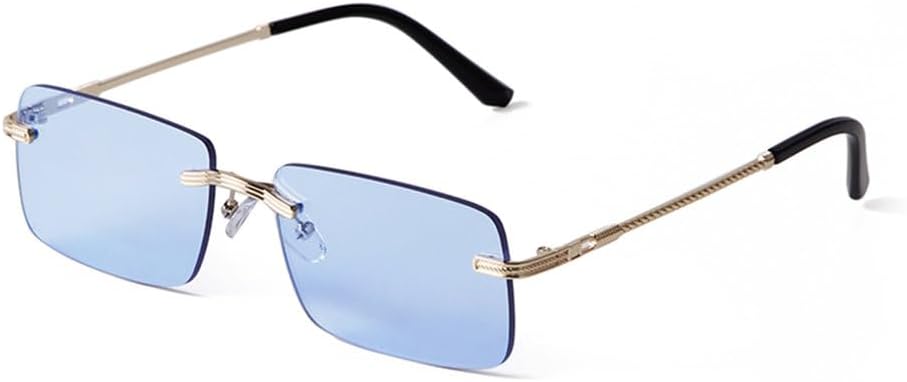 

Солнцезащитные очки с градиентными линзами, металлические, мужские и женские, роскошные, без оправы, ретро, ​​солнцезащитные очки с защитой от УФ-излучения UV400 LVTFCO, C7