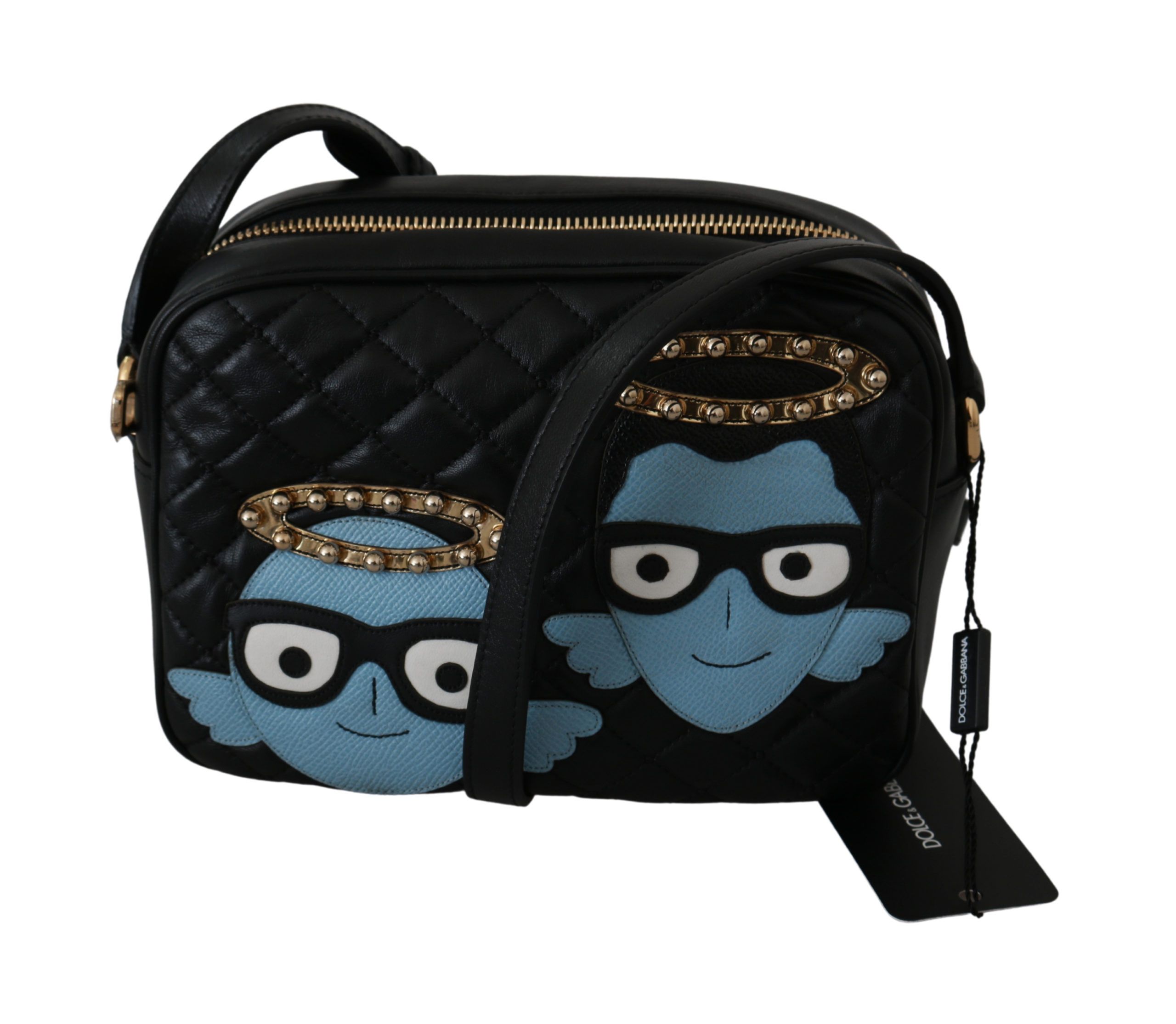 

Шикарная черная кожаная сумка GLAM Crossbody Dolce & Gabbana, черный