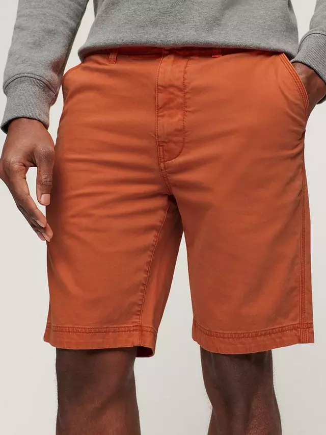 

Шорты Superdry Officer Chino, цвет burnt/orange