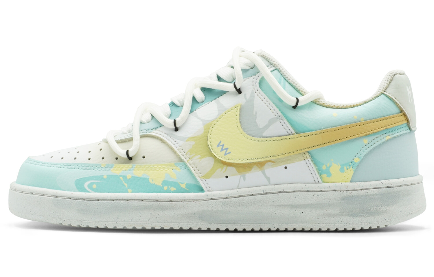 

Кроссовки Nike Court Vision Skateboarding Shoes Men Low-top Yellow/white/orange, цвет Emerald