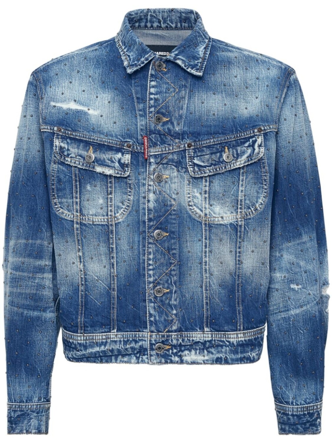 

DSQUARED2 джинсовая куртка с бисером, синий