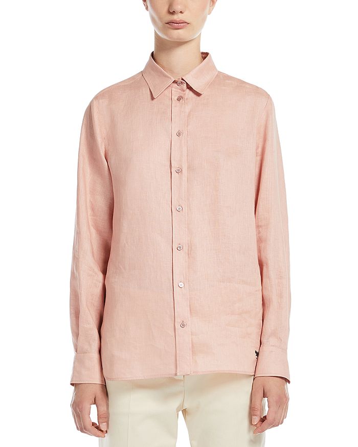 

Льняная рубашка Werner Weekend Max Mara, розовый