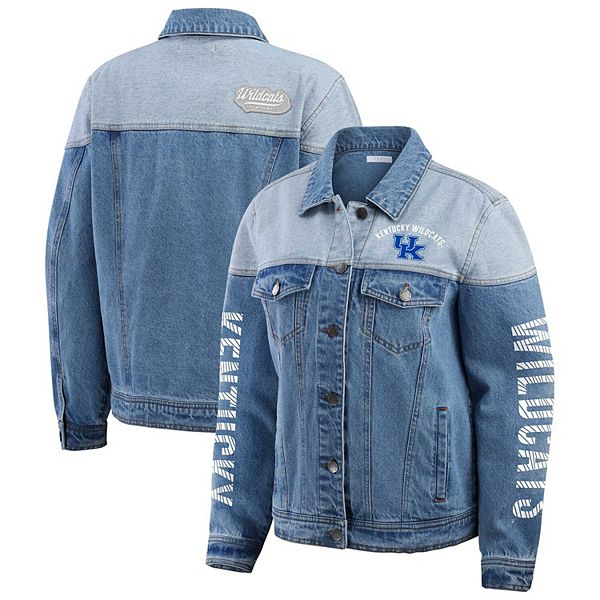 

Женская джинсовая куртка kentucky wildcats с контрастными рукавами на пуговицах Wear By Erin Andrews