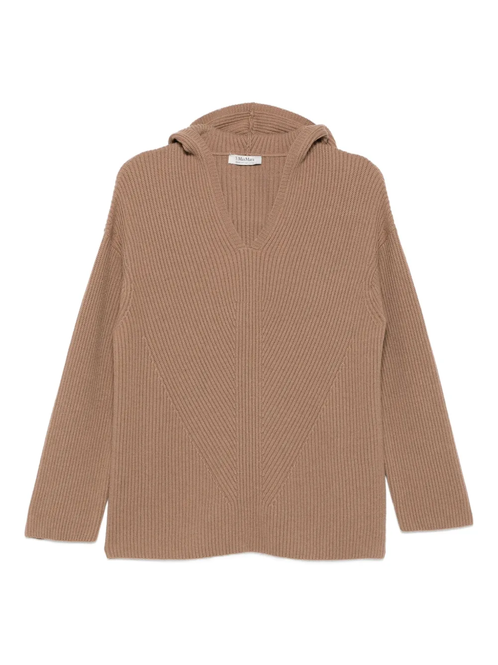 

Джемпер в рубчик с капюшоном 'S Max Mara, коричневый
