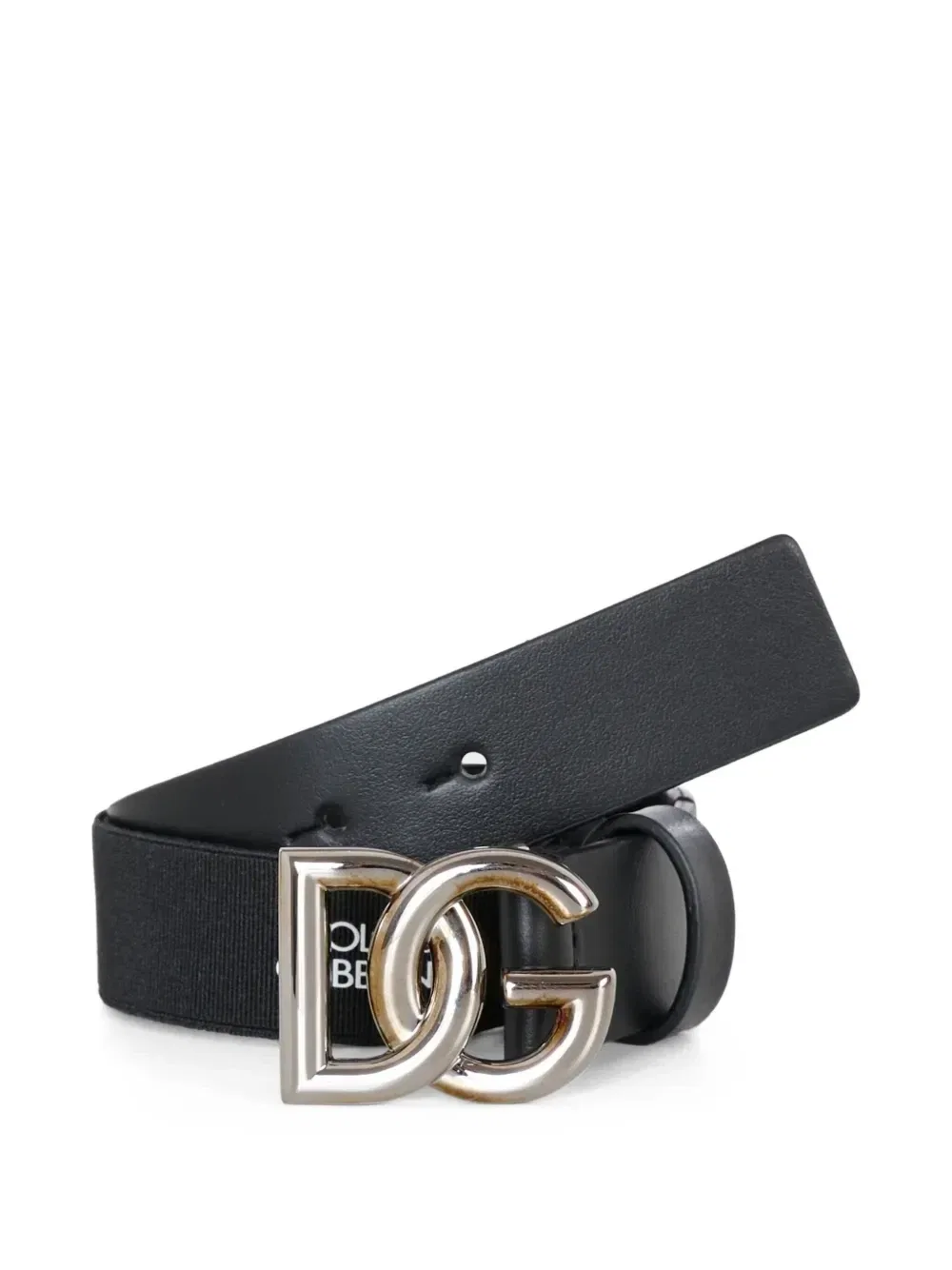 Ремень с пряжкой-логотипом DG Dolce & Gabbana Kids, серый