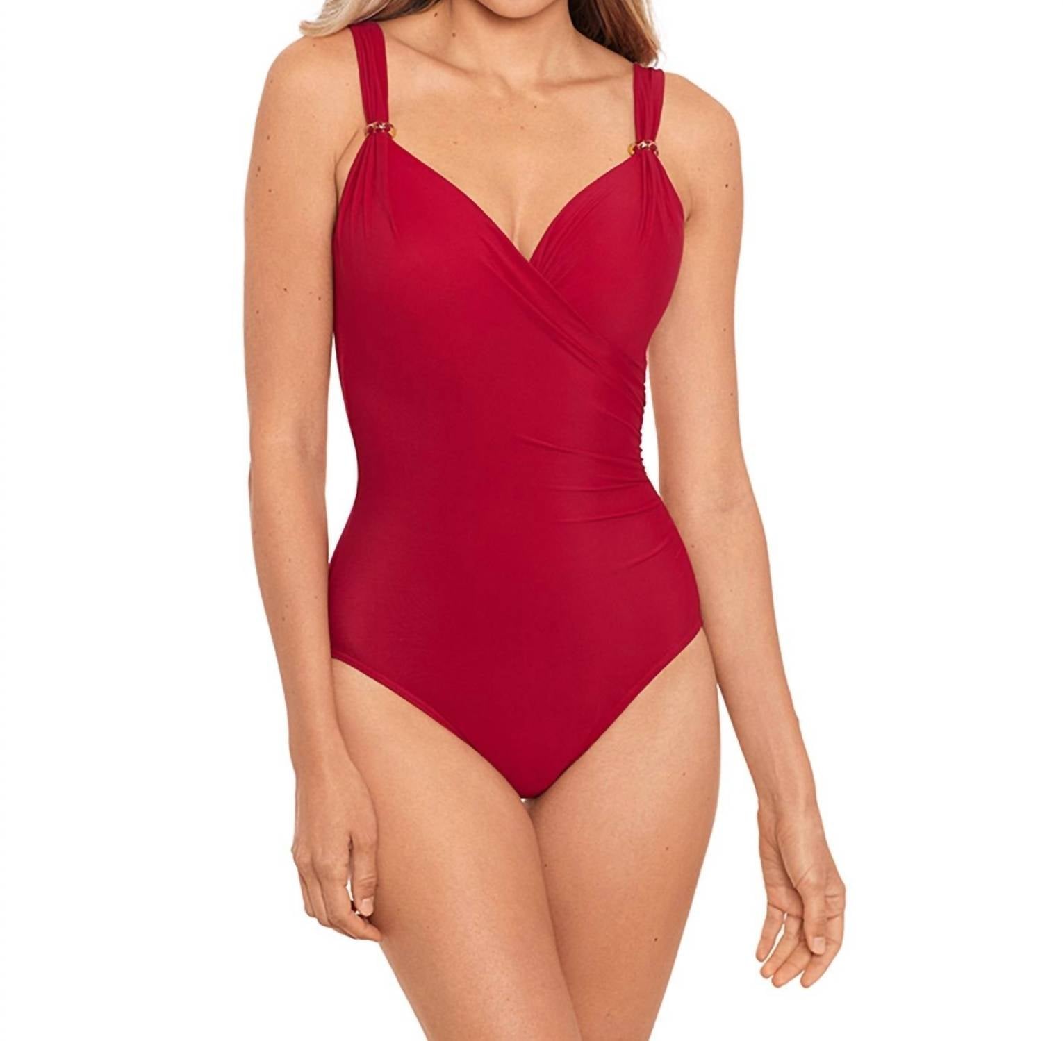 

Купальник-бюстье Siren с косточками в красном цвете Miraclesuit
