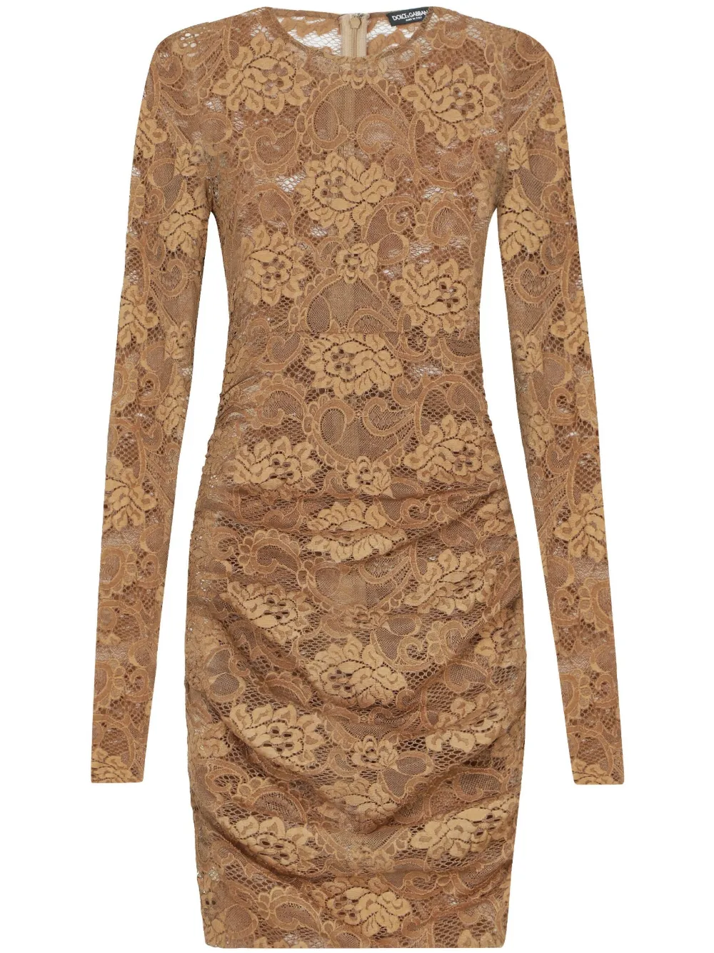 

Полупрозрачное платье мини DOLCE & GABBANA, коричневый