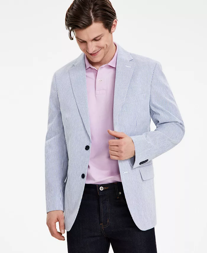 

Мужской спортивный пиджак Modern-Fit из ткани в полоску Tommy Hilfiger, мультиколор