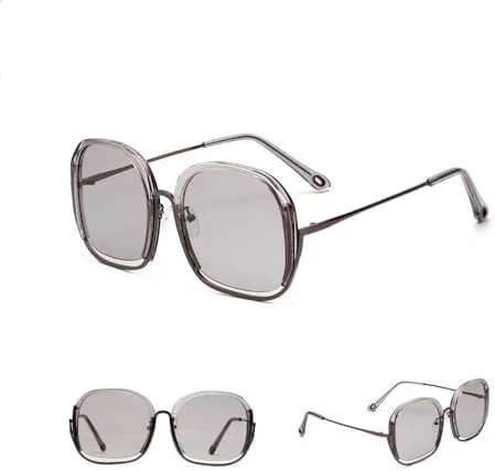 

Солнцезащитные очки квадратной формы 2027 года для женщин, винтажные солнцезащитные очки, ретро-очки для женщин с защитой от ультрафиолета UV400 MTZJH, C5lightbrown