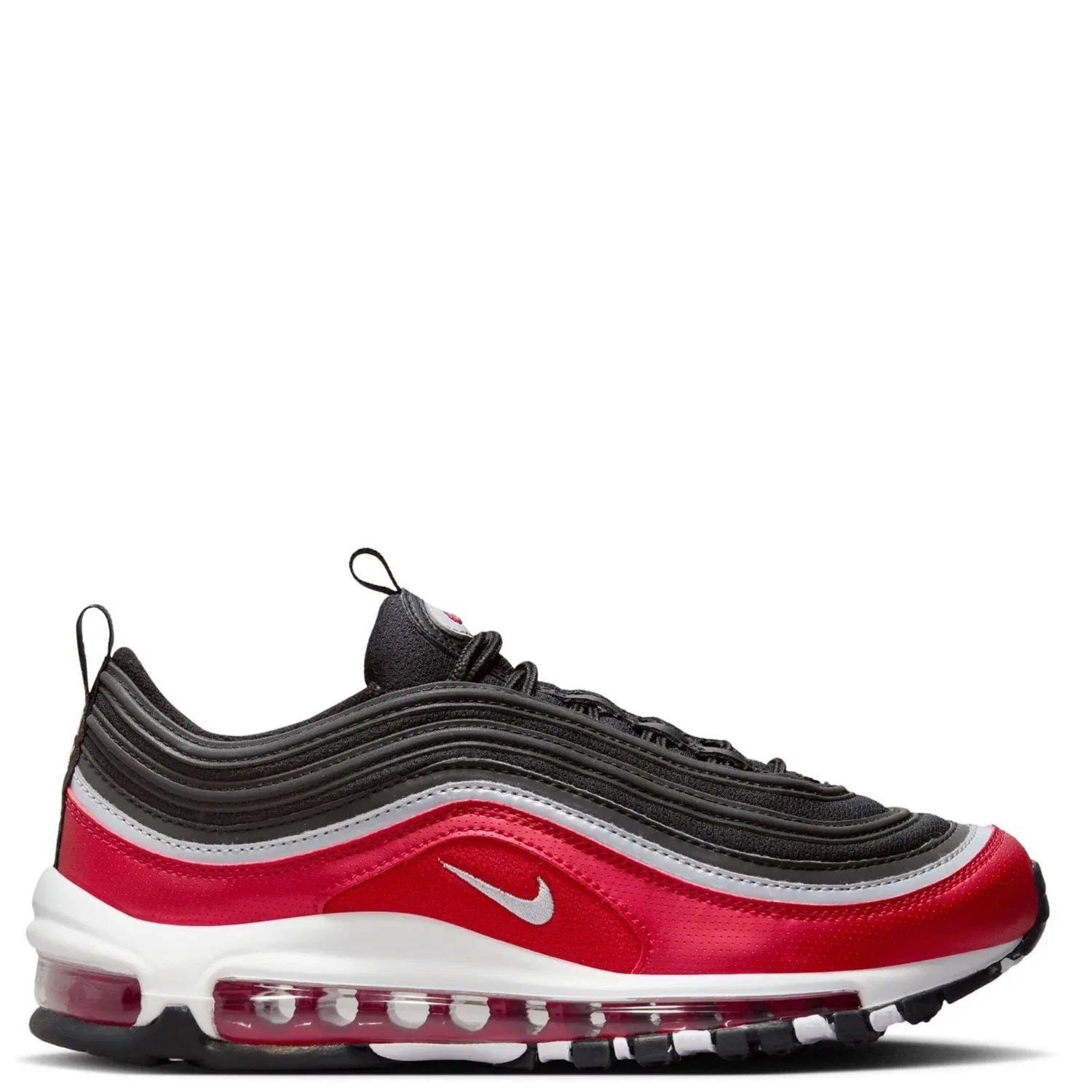 Детские кроссовки Nike Air Max SE FB3245 - черные с красными в стиле лайфстайл HTAT46 — фото 2