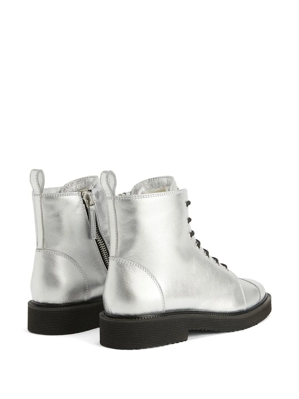 Ботинки Thora на шнуровке Giuseppe Zanotti, серебяный — фото 3