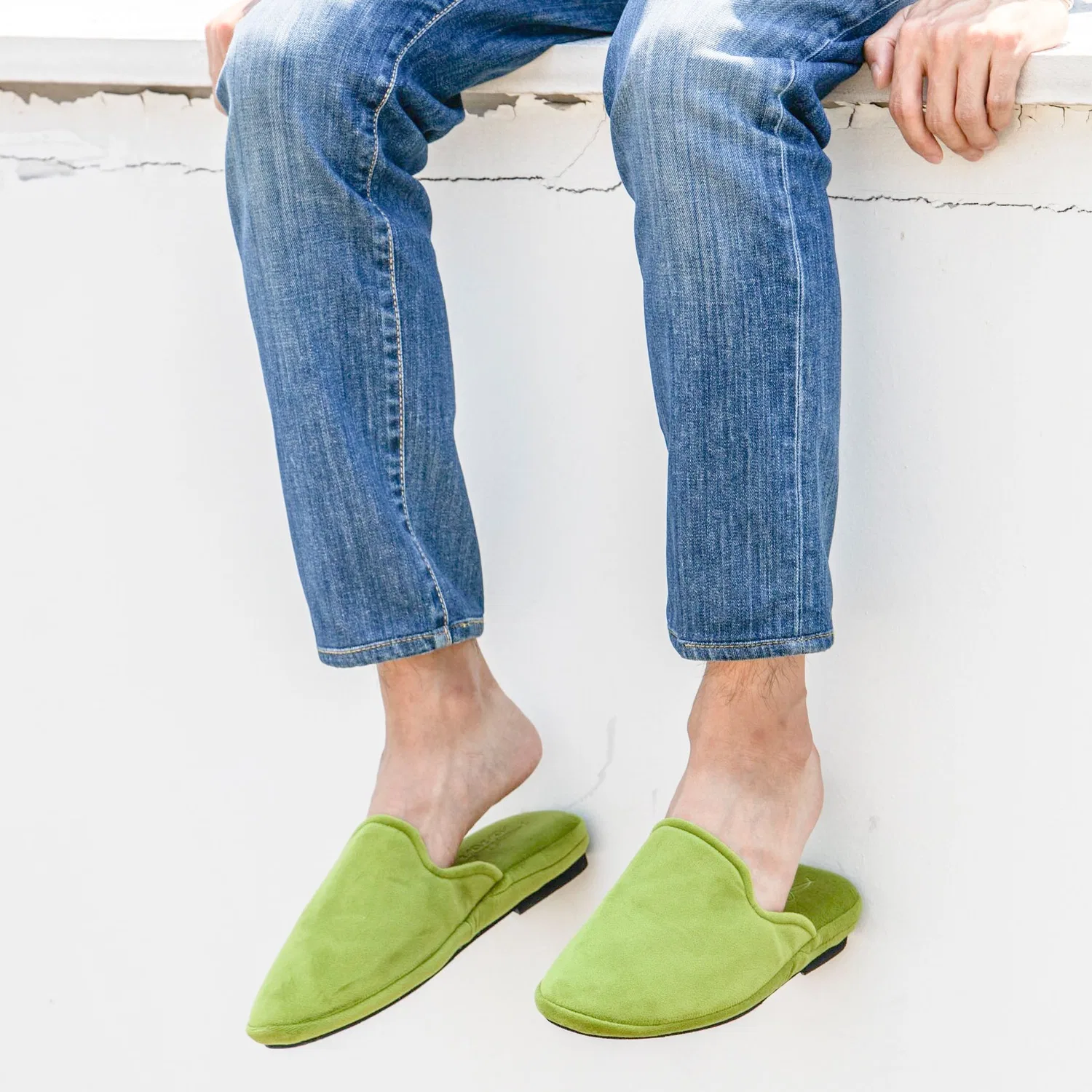 Мужские бархатные блоферы Velvet Glow Green от Yoyoproject