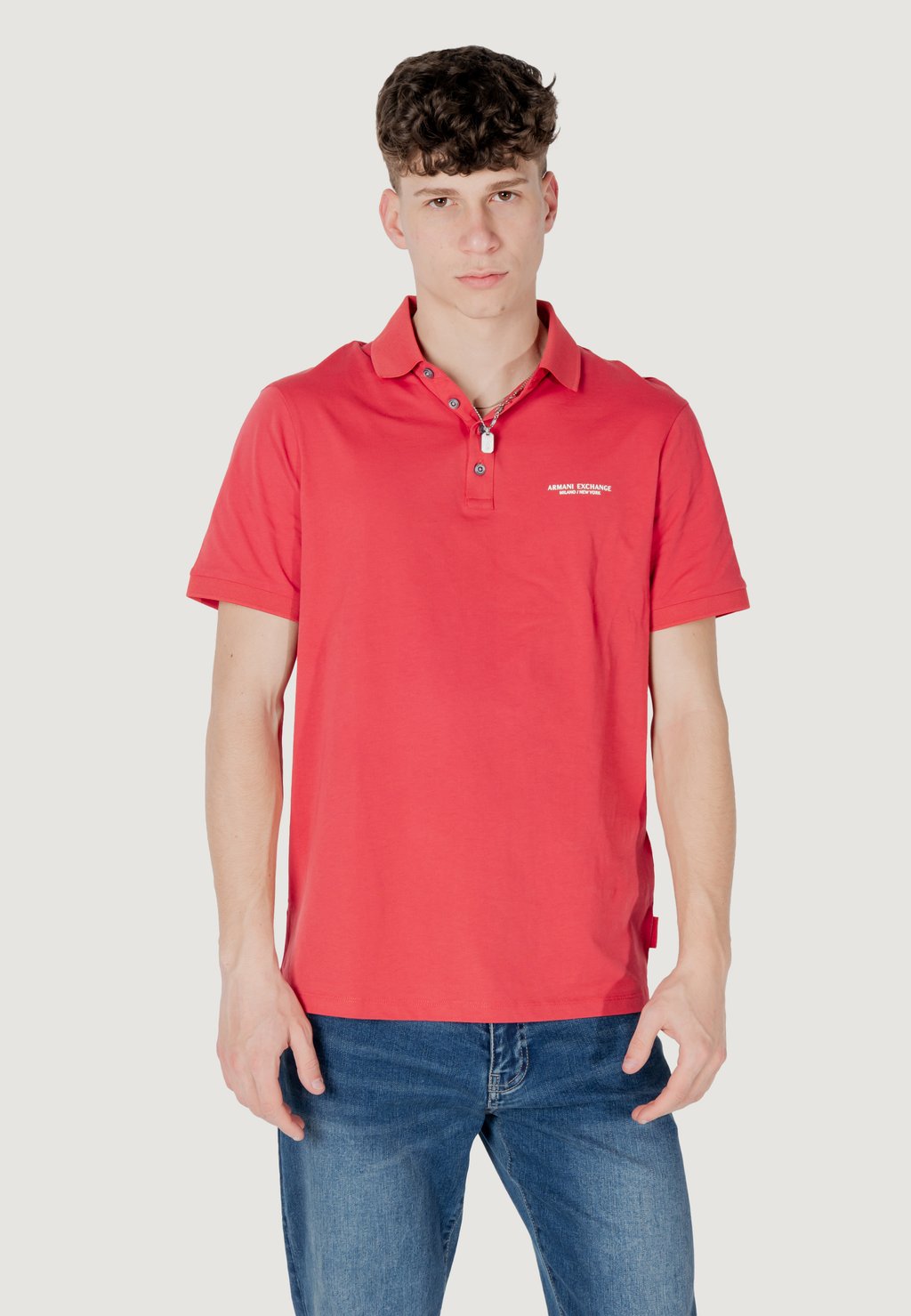 

Поло Armani Exchange, красный