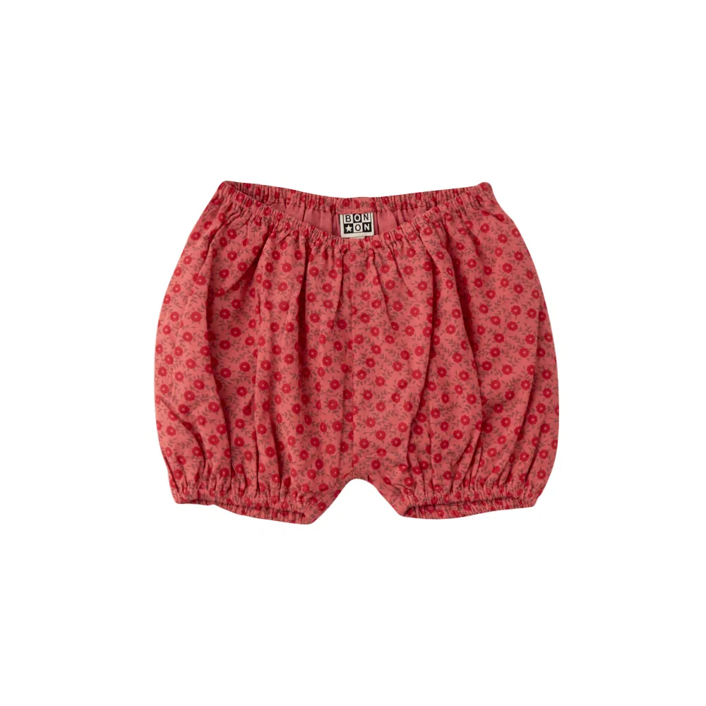 Детские цветочные шорты-блумеры Bonton, красные, от Bonton