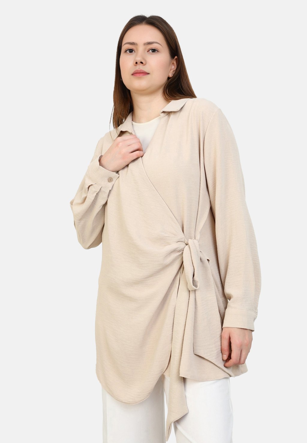 

Блуза PLUS SIZE ALIA Modanisa, серый