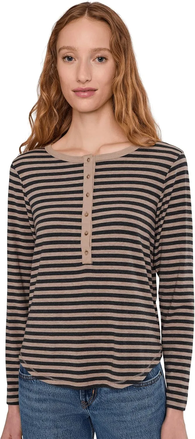 

Женская длинная рубашка-хенли Mod-O-Doc с зауженным кроем