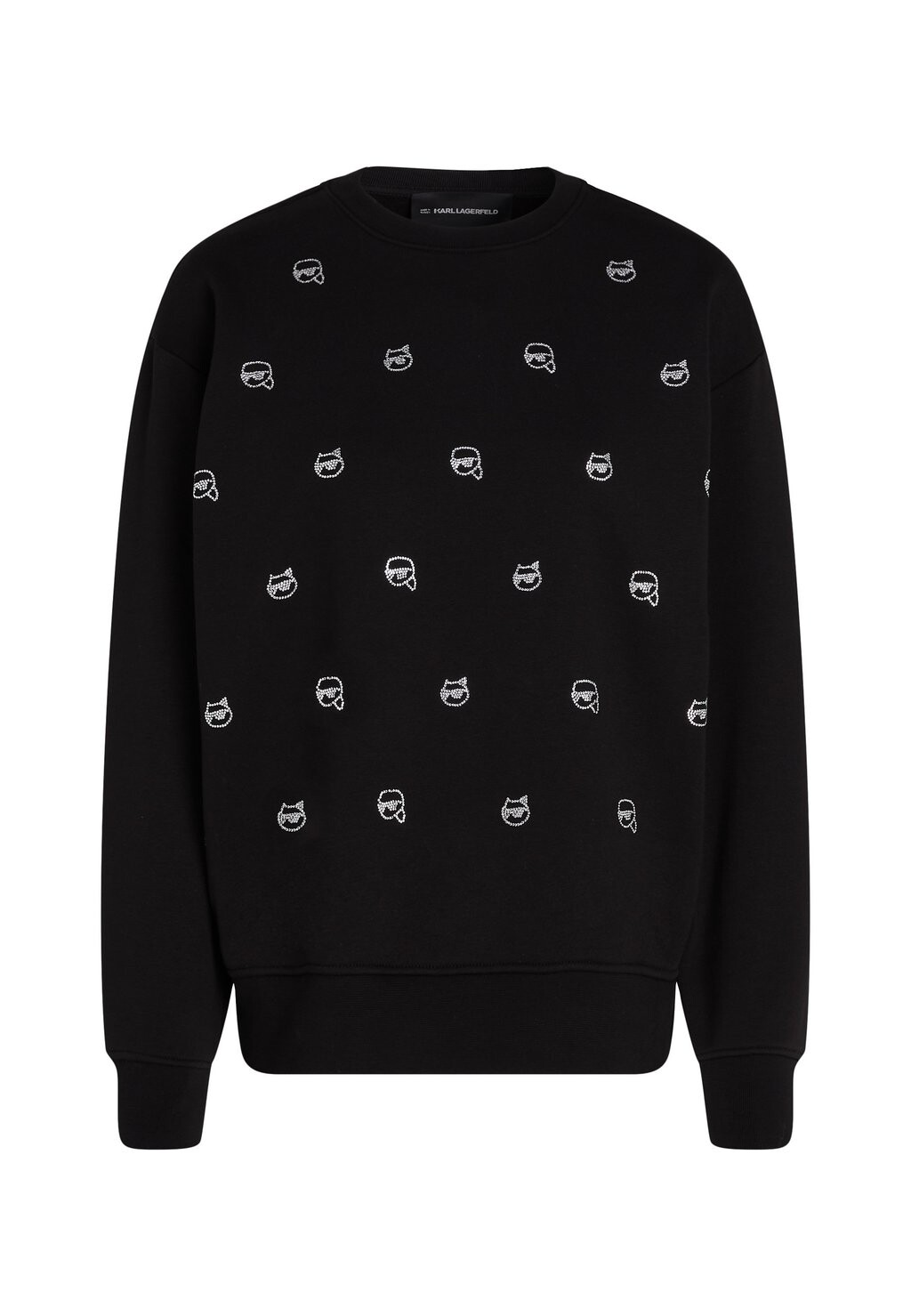 

Спортивный свитер IKONIK RHINESTONE KARL LAGERFELD, черный