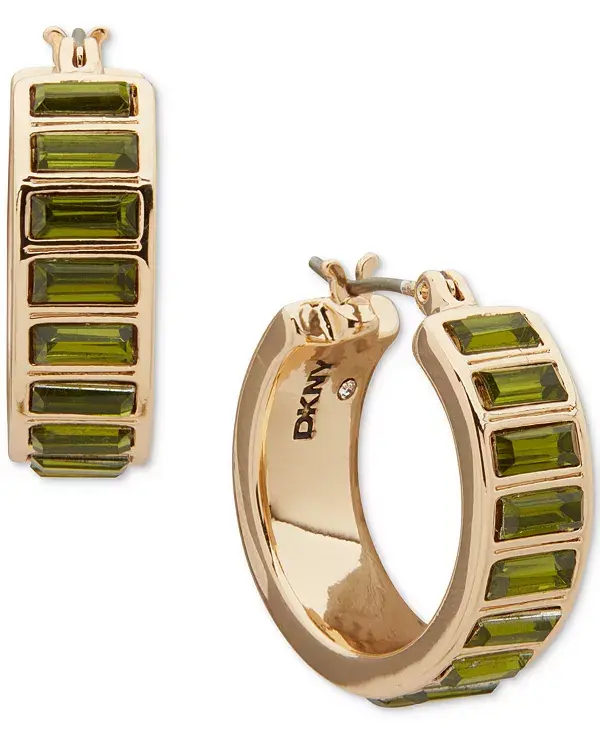 

Серьги-Кольца из полированного камня Dkny, green