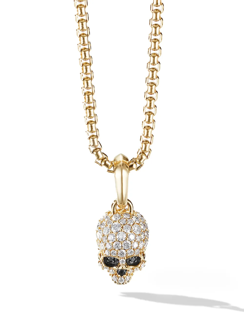 

Подвеска Memento Mori Skull из желтого золота с бриллиантами David Yurman, золотой