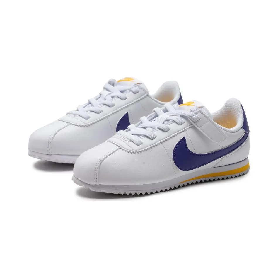 Nike Cortez EasyOn низкие повседневные кроссовки бело-синие для детей 3-7 лет — фото 4