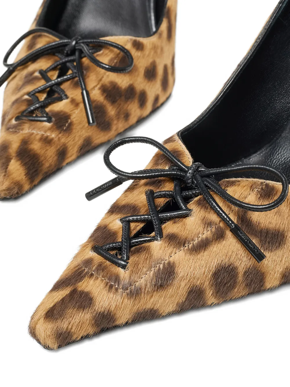 Туфли-лодочки Scarlett с леопардовым принтом, 95 мм, на шнуровке JIMMY CHOO, коричневый — фото 4
