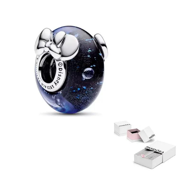 

Pandora 925 sterling silver подвеска со стеклом и синтетическим цирконием для женщин, синий