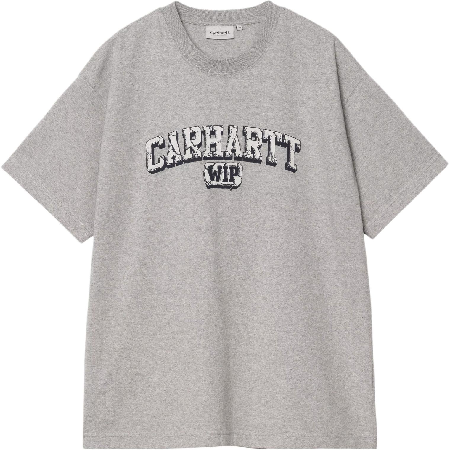 

Футболка S/S Heavy Duty с логотипом Carhartt WIP, heather серый