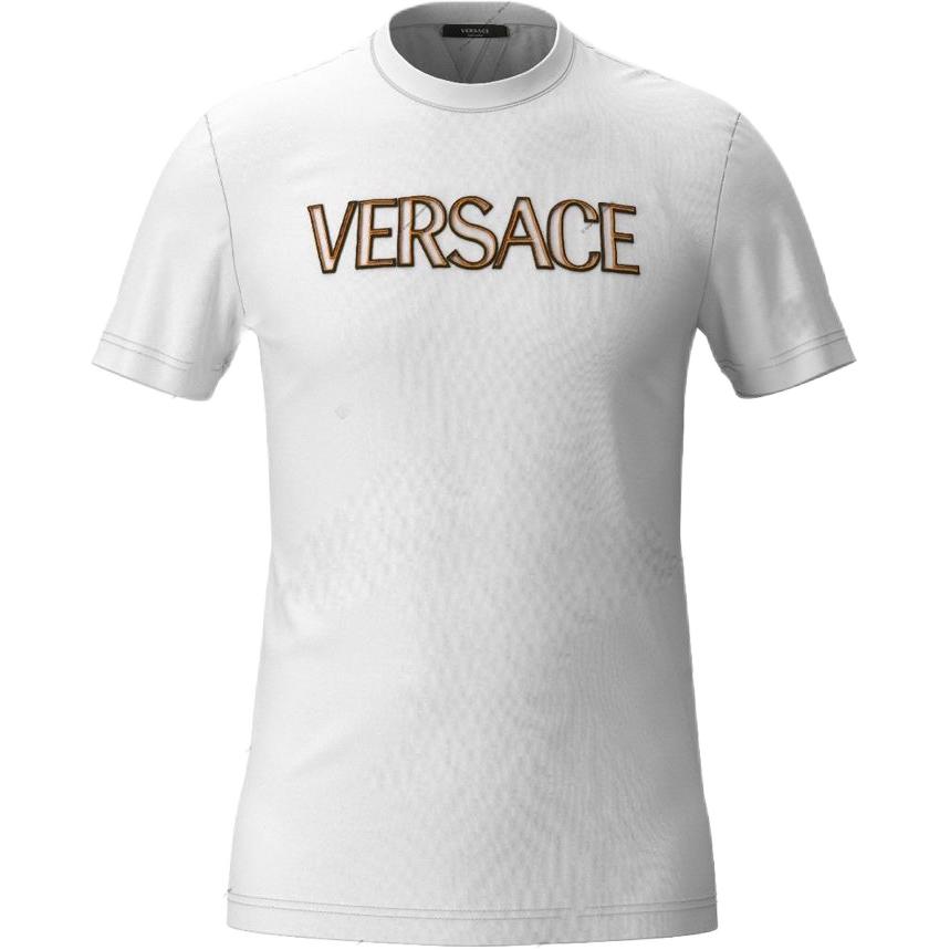 

Versace Мужские белые футболки с круглым вырезом средней высоты, Белый, Versace Мужские белые футболки с круглым вырезом средней высоты
