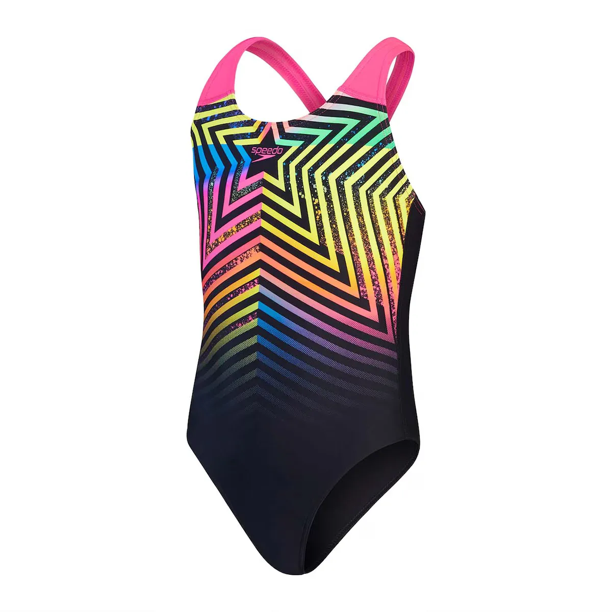 

Купальник для девочек с цифровым размещением Splashback Speedo Swim, чёрный