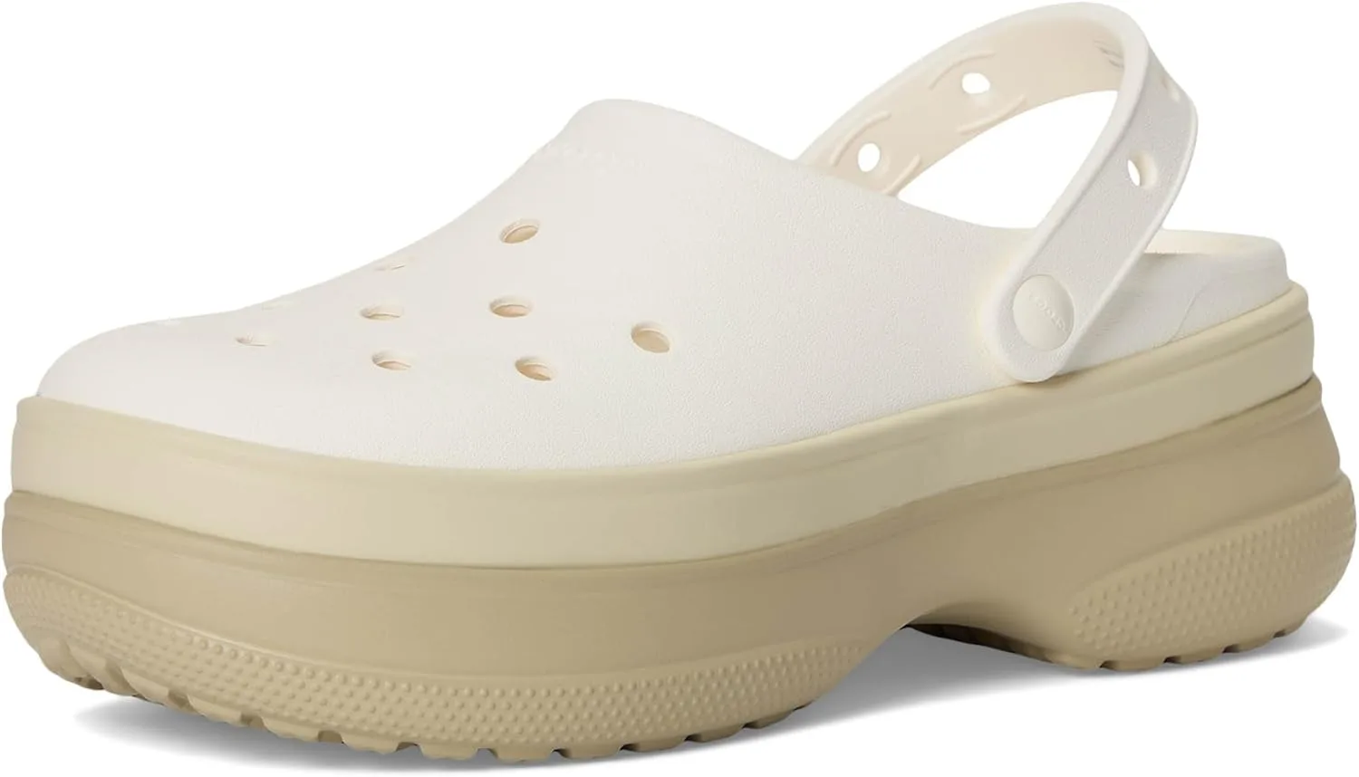 Сабо Crocs Adult Classic Stacked Clogs Platform Platform, меловой