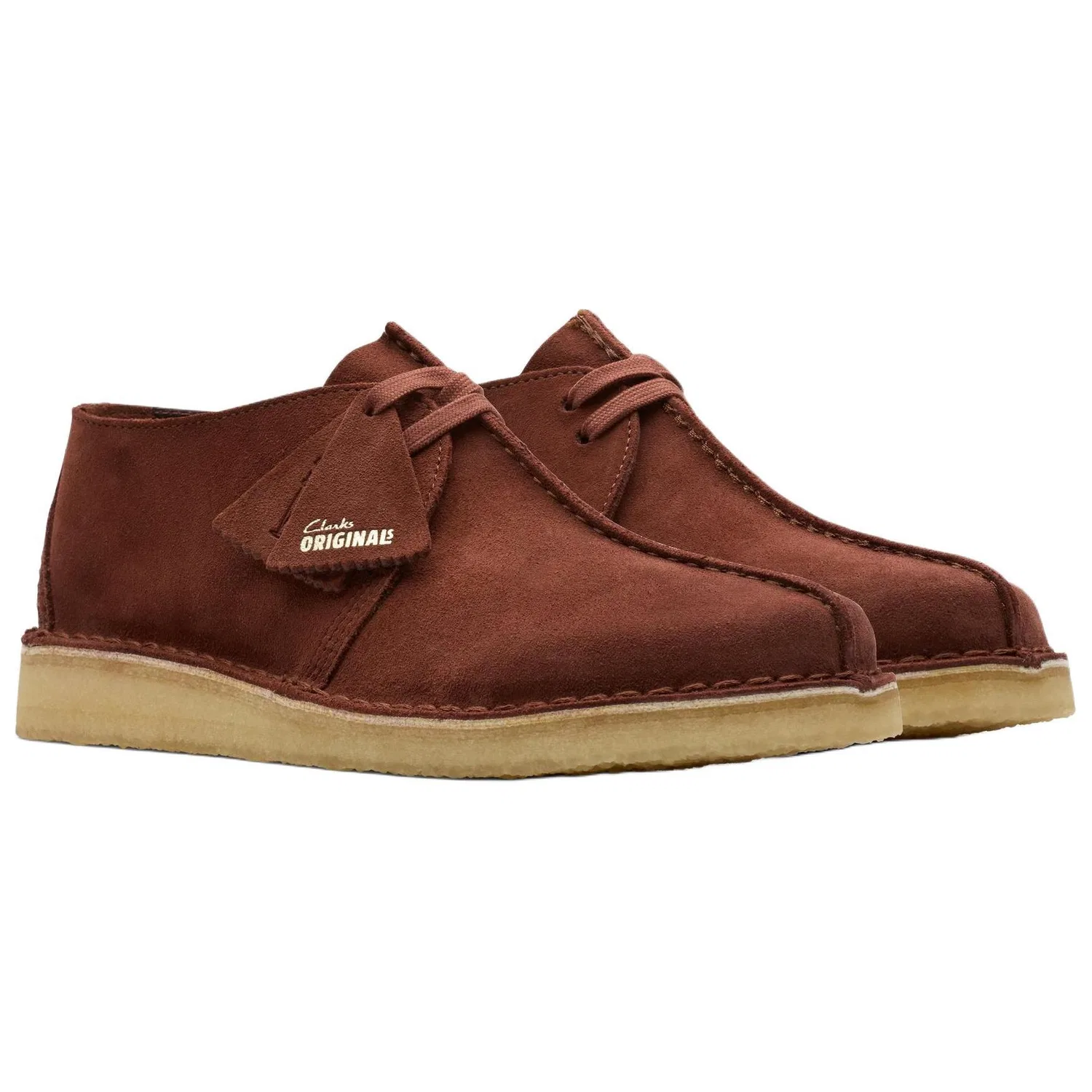 Ботинки шнурованные пустынные Clarks коричневые — фото 4