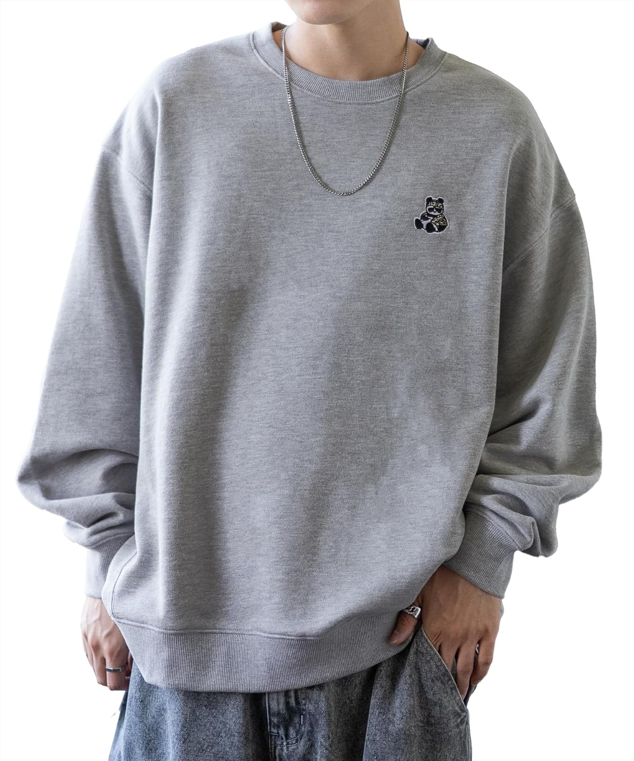 

Мужская толстовка на флисовой подкладке IMPROVE 70364 Trainer, с вышивкой SIDEWAYSTANCE Improves, серый меланж