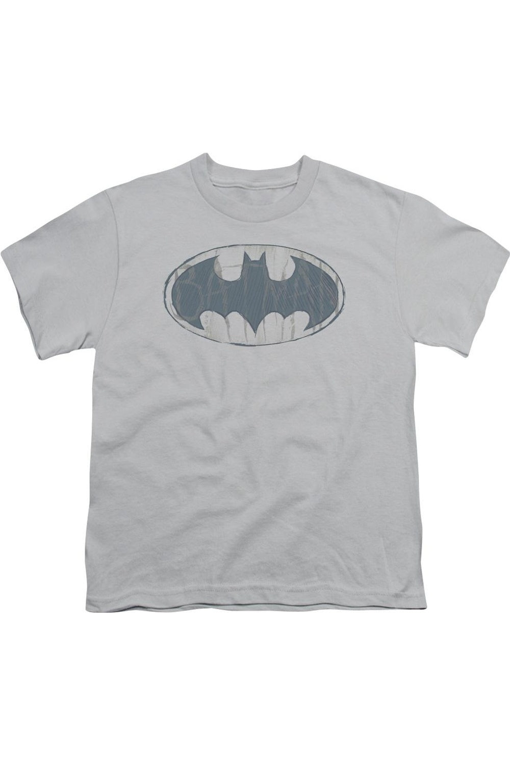 

Футболка с водяным рисунком сигнала Бэтмена для детей с коротким рукавом Gildan, серебряный