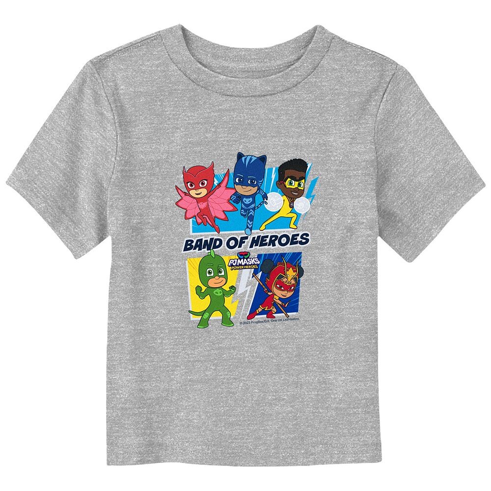 

Футболка с рисунком «PJ Masks» для маленьких мальчиков «Band Of Heroes» Licensed Character, цвет Athletic Heather