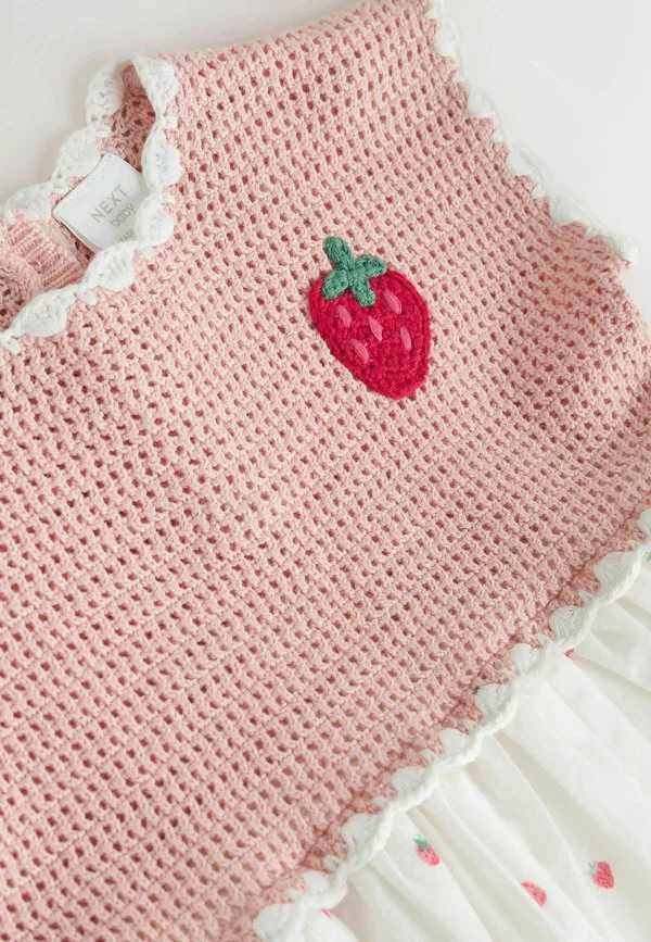 

Детское платье-трансформер стандартного кроя. Next, Pink Strawberry Crochet
