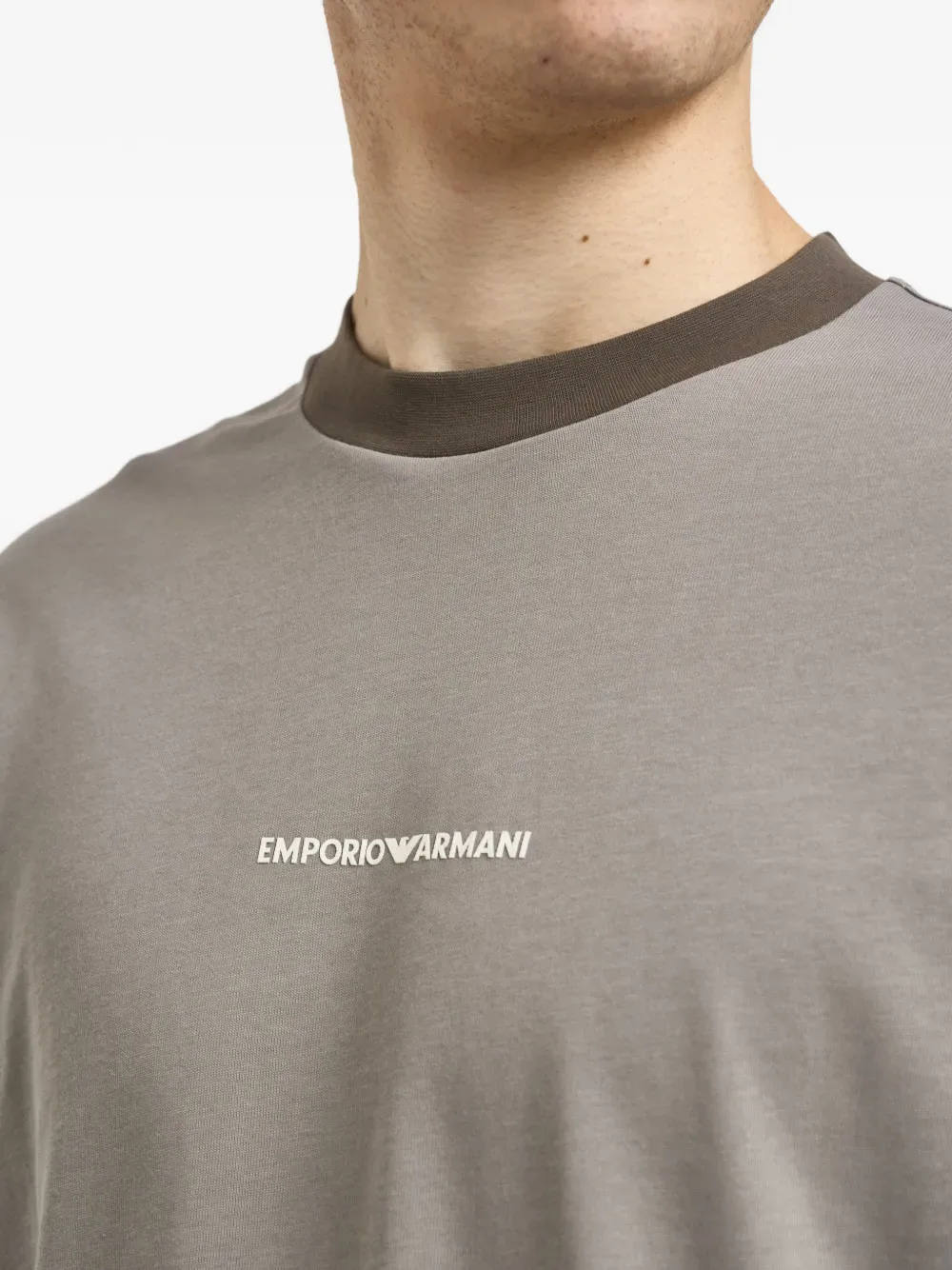 Футболка с круглым вырезом EMPORIO ARMANI, серый — фото 4