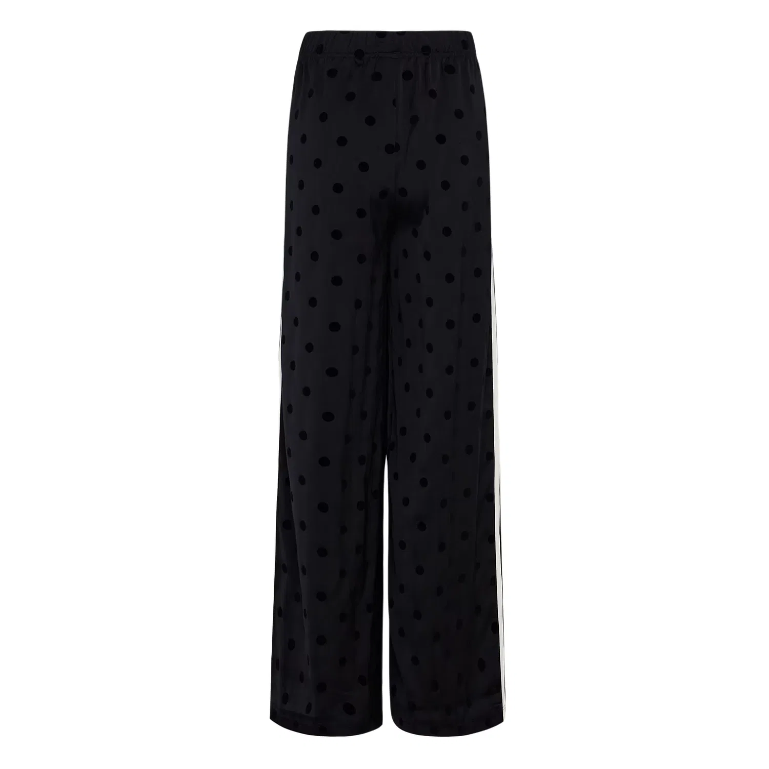 Широкие брюки из атласа в горошек, повседневные женские Adidas Originals, Black — фото 3