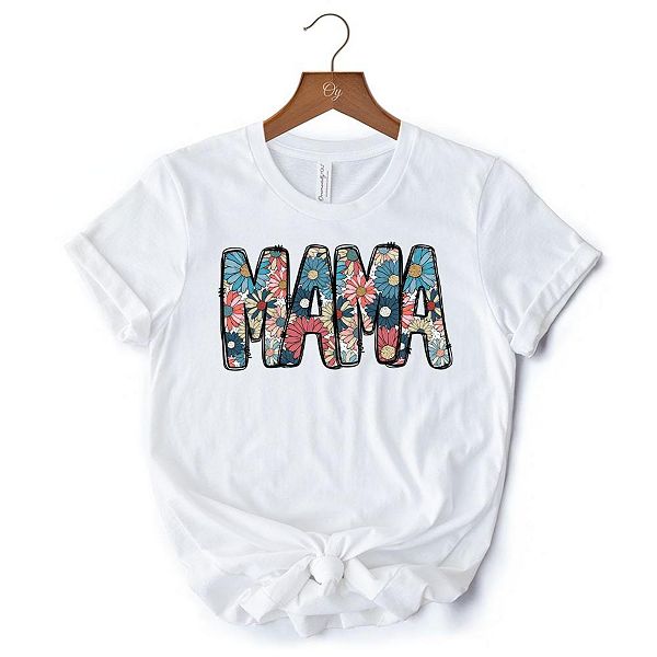

Футболка Daisy floral mama, цветной ретро-белый топ для стильных и жизнерадостных женщин Ornamentallyyou