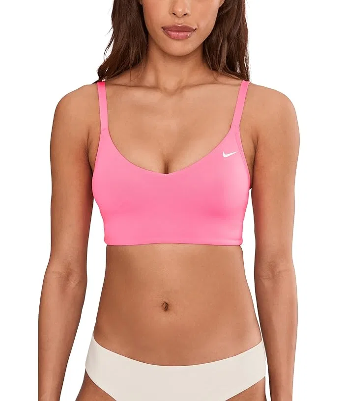 Купальник раздельный V-образный вырез Nike Effortless Essential, Pink Glow